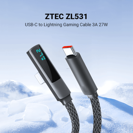 สายชาร์จเกมมิ่ง ZTEC รุ่น ZL531 USB-C to Lightning 27W ยาว 1.2 เมตร สีดำ (รองรับชาร์จเร็ว PD / QC)_2